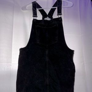 Forever 21 overall black denim dress
